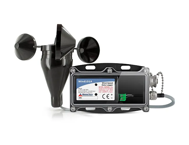 Wind101A | Kompaktní data logger rychlosti větru s anemometrem